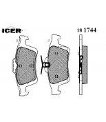 ICER - 181744 - Комплект тормозных колодок, диско