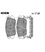 ICER - 181745 - Комплект тормозных колодок, диско