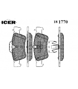 ICER - 181770 - Комплект тормозных колодок, диско