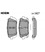 ICER 181827 24491 колодки передние KIA Carens (FG) 2.0 CRDi Icer