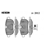 ICER - 182012 - Колодки дисковые задние