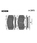ICER 182051 Колодки дисковые передние