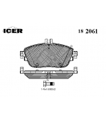 ICER - 182061 - Колодки тормозные дисковые, комплект 182061
