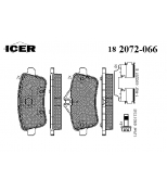 ICER - 182072066 - Колодки дисковые задние