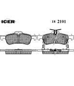ICER 182101 Колодки тормозные дисковые, комплект 182101