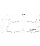 TEXTAR - 2000801 - Колодки тормозные дисковые задн