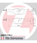 ZIMMERMANN - 206751701 - Комплект тормозных колодок  дисковый тормоз