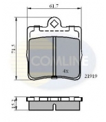 COMLINE - CBP0454 - Тормозные колодки зад. mb w202/w203/w210/r171/chry