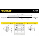 MONROE - ML5189 - Газовый упор багажника