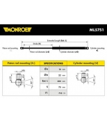 MONROE - ML5751 - Газовый упор багажника VW Jetta 1K2 05-09