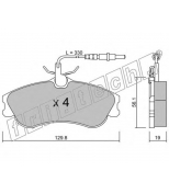 FRITECH - 2260 - Колодки тормозные дисковые передние CITROEN XSARA 97>