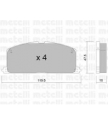 METELLI - 2201080 - Комплект тормозных колодок, диско