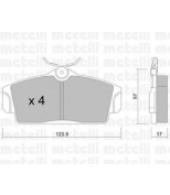 METELLI - 2203050 - Колодки тормозные передние к-кт NISSAN PRIMERA P/W11 96> ДЛЯ ABS