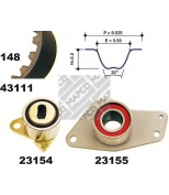MAPCO - 23111 - Комплект ремень ГРМ+рол. натяж.