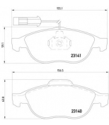 TEXTAR - 2314002 - Колодки торм.пер./дат. ALFA ROMEO 156 1,6/1,8/1,9TDI 9/97->