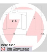 ZIMMERMANN - 233051551 - Колодки тормозные дисковые Citroen