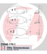 ZIMMERMANN - 233401701 - Гальмiвнi колодки дисковi