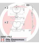ZIMMERMANN - 234471702 - Комплект тормозных колодок, диско