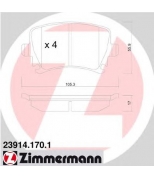 ZIMMERMANN - 239141701 - Комплект тормозных колодок, диско