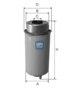 UFI - 2445600 - 24.456.00 Фильтр топливный