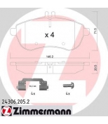 ZIMMERMANN 243062052 Колодки тормозные передние MB mit Zubeh