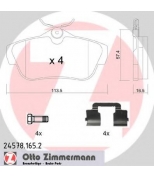 ZIMMERMANN - 245781652 - Колодки тормозные дисковые PSA, Fiat incl. accessory JUMPY, SCUDO, EXPERT