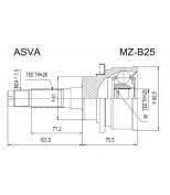 ASVA - MZB25 - Шрус наружный 25x61x26