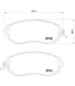 TEXTAR - 2576001 - Тормозные колодки передние Subaru Lagacy/Outback 2.0/2.5 03