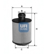 UFI - 2509300 - Фильтр масляный insignia a20dtc альт