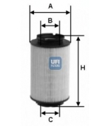 UFI - 2601400 - Фильтр топливный