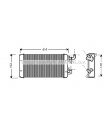 AVA - MS6258 - Радиатор отопителя: MB 100/88-96/2.4D