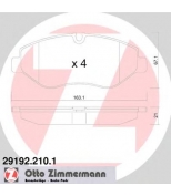 ZIMMERMANN - 291922101 - Комплект тормозных колодок, диско