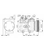 NRF - 32205 - Компрессор кондиционера: Coupe/Elantra/Matrix/00- /1.8/2.0