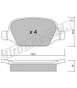 FRITECH - 3331 - Колодки тормозные дисковые задние Alfa Romeo 147, 156