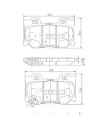 NIPPARTS - N3611053 - Колодки тормозные INFINITI FX50/NISSAN 370Z 08- задние