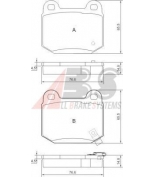 ABS - 37452 - 37452 колодки тормозные дисковые abs