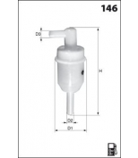 MECAFILTER - ELG5216 - Фильтр топливный
