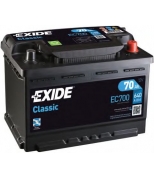 EXIDE - EC700 - АКБ Classic 70Ah 640A 278x175x190  (-+)