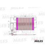 MILES ACCB024 Радиатор кондиционера (паяный) AUDI A6 1.8-2.8/1.9 TD 97-06) ACCB024