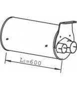 DINEX 49397 Резонатор круглый вход и выход с одного торца