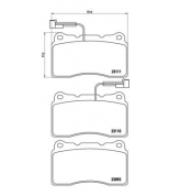 BREMBO - P23078 - К-т передних тормозных колодок