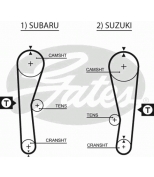 GATES - 5240XS - Ремень ГРМ SUBARU 1.2/SUZUKI 1.3 86- (89x19)