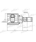 PATRON - PCV1405 - ШРУС внутренний правый 22x40x25 NISSAN ALMERA B10RS (CLASSIC) 06-12