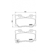 BREMBO - P56095 - Колодки тормозные задние