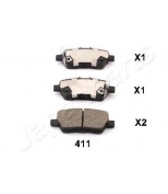 JAPAN PARTS - PP411AF - Комплект тормозных колодок, дисковый тормоз honda