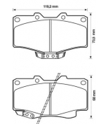 BENDIX - 572140B - Комплект тормозных колодок, диско