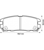 BENDIX - 572221B - Комплект тормозных колодок, диско