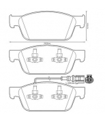 JURID - 573330J - Колодки VW T5 с датчиком FR