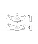 BREMBO - P85025 - К-Т ПЕРЕДНИХ ТОРМОЗНЫХ КОЛОДОК