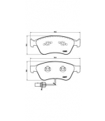 BREMBO - P85087 - Комплект тормозных колодок, диско